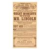 "Great Moments with Mr. Lincoln" Grand Opening Gate Flyer