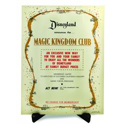 Magic Kingdom Club Announcement Poster