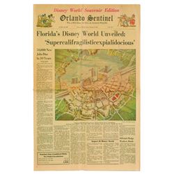 Orlando Sentinel Newspaper Walt Disney World Announcement