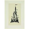 Image 1 : Walt Disney World Cinderella Castle Logo pre-opening Concept Art .