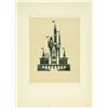 Walt Disney World Cinderella Castle Logo pre-opening Concept Art .