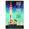 Image 1 : Original Disneyland  Rocket to the Moon Attraction Poster.