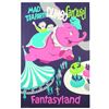 Original Disneyland Dumbo, Mad Tea Party, and Carousel Attraction Poster.