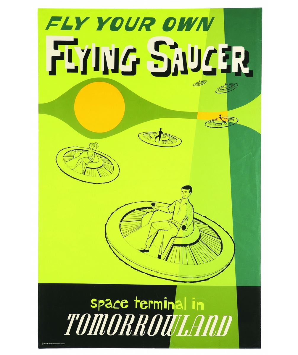 Rare Original Flying Saucers Attraction Poster