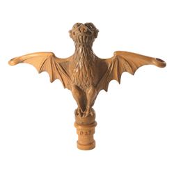 Original Master Wood Carving for Disneyland Haunted Mansion Bat Stanchion