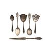 Image 1 : Set of  (5) early Sterling Silver Spoons