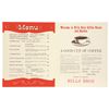 Image 2 : Hills Bros Coffee House Menu, excellent condition.