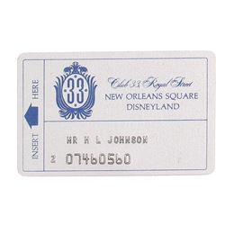 Club 33 Membership Card