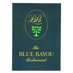 Blue Bayou souvenir menu (blue)