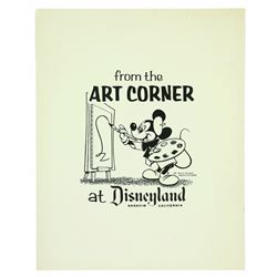 Original Printer Proof for Art Corner Logo