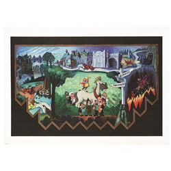 Mr. Toad's Wild Ride mural lithograph.