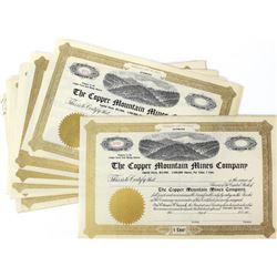 Collection of 22 mining certificates for Copper