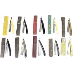 Collection of 10 straight razors.