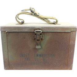 Metal ammo box for 50 caliber M17.