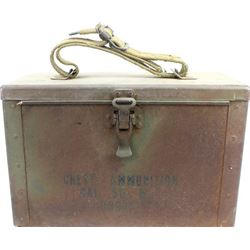 Metal ammo box for 50 caliber M17.