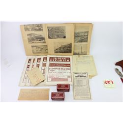 Collection of paper ephemera includes Homestake