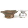 Image 1 : Collection of 2 brass spittoons.