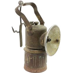 Early Justrite carbide miners lantern