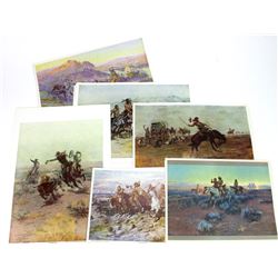 Collection of 21 Charlie Russell prints