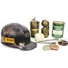 Image 1 : Collection of mining items includes vintage hard