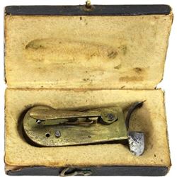 Victorian period cased brass blood letting tool