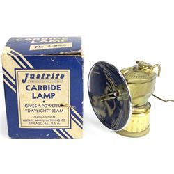 New Old Stock Justrite No. 2 carbide lamp