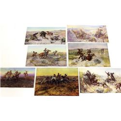 Collection of 24 Charlie Russell prints