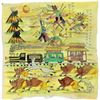Image 1 : Ledger style painting on muslin cloth