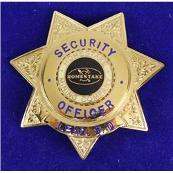 Homestake Mining Co. security officer badge