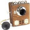 Image 1 : Antique oak wall phone from Homestake