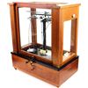 Image 1 : Mahogany cased and glass beam scale