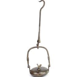 Terrific early hanging oil lamp