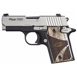 *NEW*  SIG SAUER P938 9MM  Ambidextrous Single 9mm 3" 6+1 NS Blackwood Grip 2Tone 798681437566