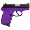 Image 1 : _NEW!_ SCCY CPX-2 Carbon Purple 9mm 3.1" 10+1 Integral Grip Purple No Manual Safety