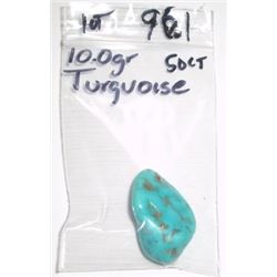 BEAUTIFUL NATURAL TURQUOISE 50.00 CARATS/10 GRAMS *MINED IN ARIZONA* POLISHED STONE!! ITEM CAME OUT