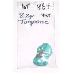 BEAUTIFUL NATURAL TURQUOISE 41.00 CARATS/8.2 GRAMS *MINED IN ARIZONA* POLISHED STONE!! ITEM CAME OUT