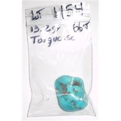 BEAUTIFUL NATURAL TURQUOISE 66.00 CARATS/13.2 GRAMS *MINED IN ARIZONA* POLISHED STONE!! ITEM CAME OU