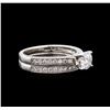 Image 2 : 1.15ctw Diamond Wedding Ring Set - 14KT White Gold