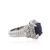Image 2 : 14KT White Gold 1.88ct Sapphire and Diamond Ring