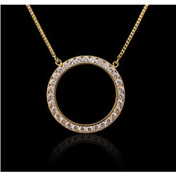 18KT Yellow Gold 1.25ctw Diamond Pendant With Chain