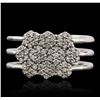 Image 1 : 18KT White Gold 0.68ctw Diamond Ring