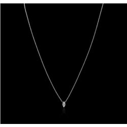 14KT White Gold 0.24ct Diamond Solitaire Necklace