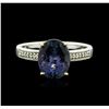 Image 1 : 18KT Two-Tone Gold 3.07ct Tanzanite and Diamond Ring