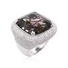 Image 3 : 14KT White Gold 28.73ct Tourmaline and Diamond Ring