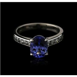 14KT White Gold 2.07ct Tanzanite and Diamond Ring