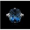 Image 1 : 10KT White Gold 5.00ct Topaz Ring