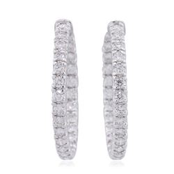 14KT White Gold 2.97ctw Diamond Earrings