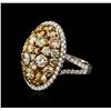 Image 2 : 14KT Two-Tone Gold 3.34ctw Diamond Ring