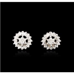 14KT White Gold 0.90ctw Diamond Earrings