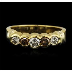 14KT Yellow Gold 0.58ctw Diamond Ring